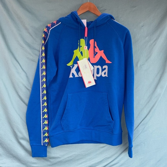 NWT Kappa Pullover Logo Hoodie - Blue - Small - Picture 1 of 6